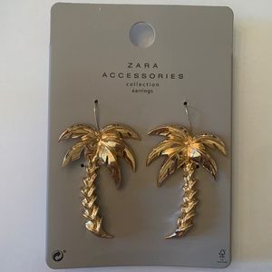 Zara Gold Palm Tree Earrings